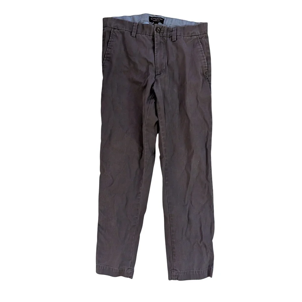 Banana Republic Men's Emerson Chino Pants Dark Gray‎ Straight Cotton- 31/30